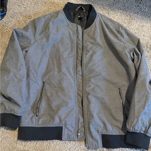 Alfani Gray Bomber Jacket with Black Trim